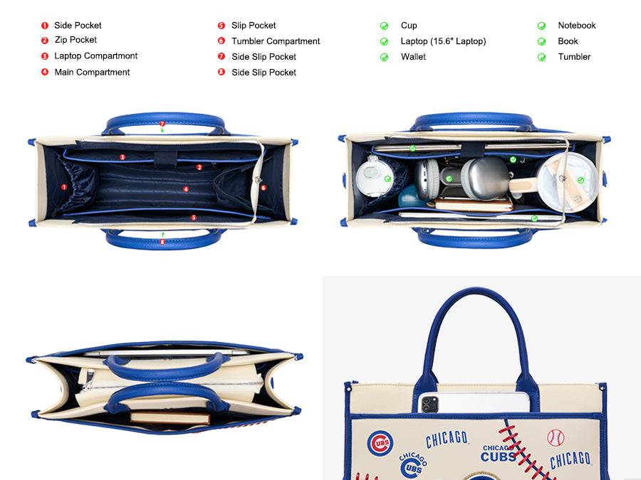 MLB Chicago Cubs Laptop Tote Bag