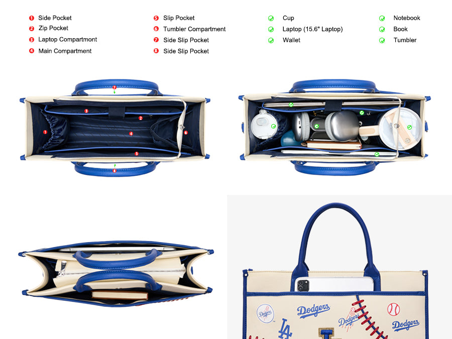 MLB Los Angeles Dodgers Laptop Tote Bag