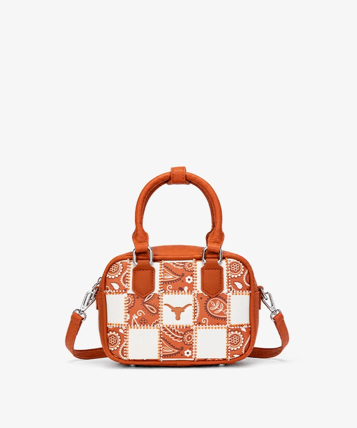 Texas Longhorns Paisley Bandana Mini Satchel Crossbody Bag