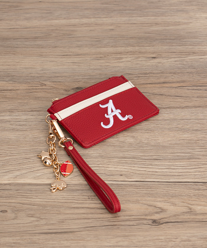 Alabama Crimson Tide Card Holder with Football Charm