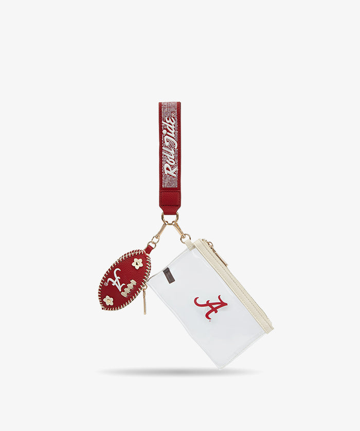 Alabama Crimson Tide Football Clear Wristlet Set