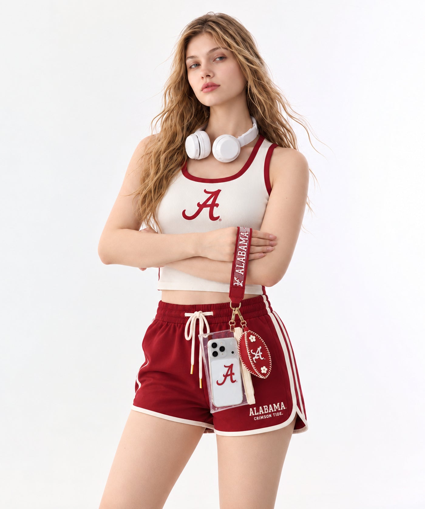 Alabama Crimson Tide Football Clear Wristlet Set
