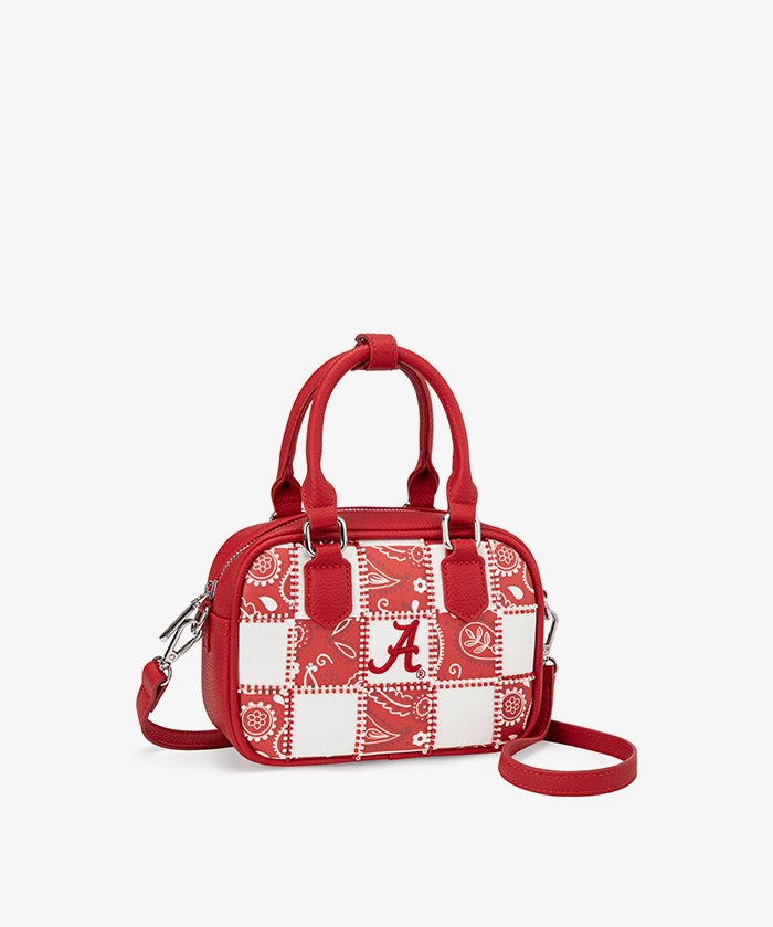Alabama Crimson Tide Paisley Bandana Mini Satchel Crossbody Bag