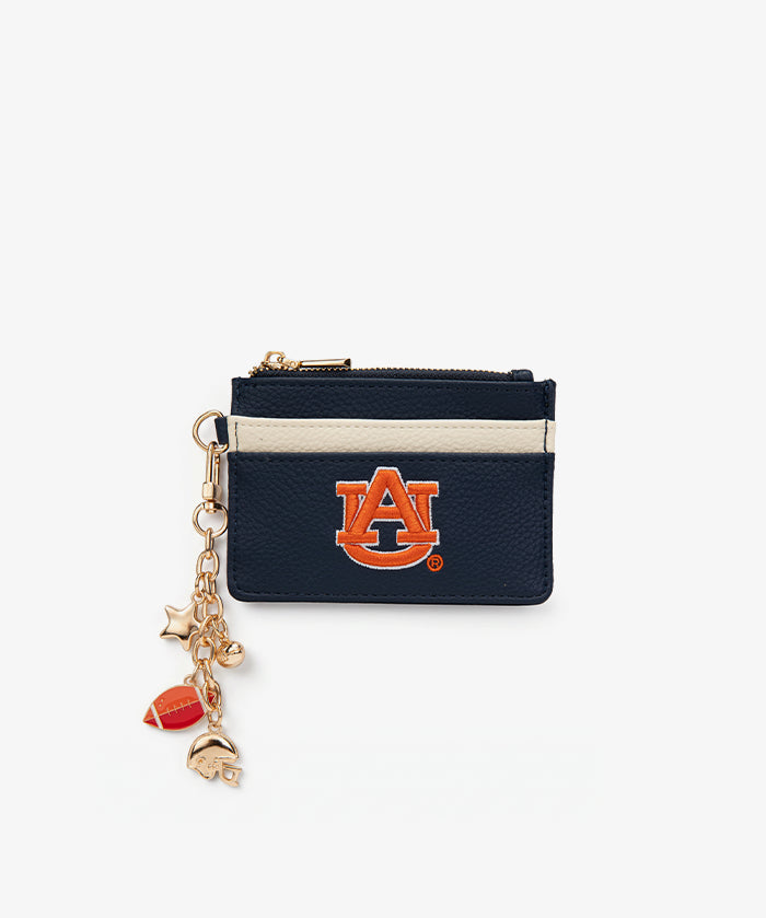 Auburn Tigers Card Holder with Football Charm
