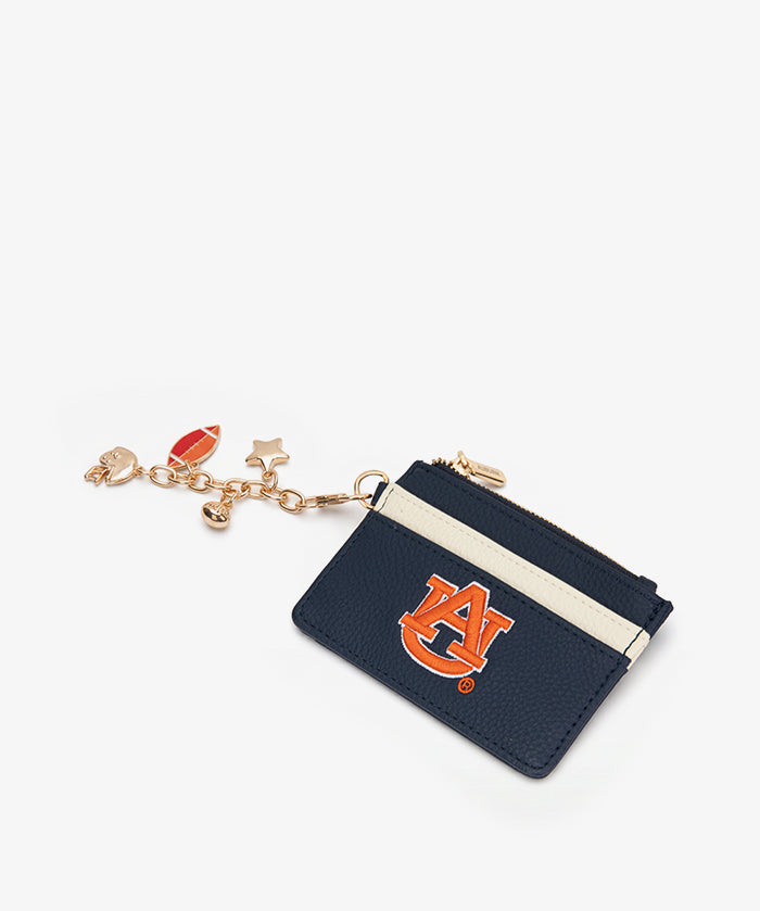 Auburn Tigers Card Holder with Football Charm