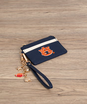 Auburn Tigers Card Holder with Football Charm