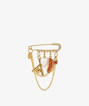Baseball Game Day Safety Pin Bag Charm