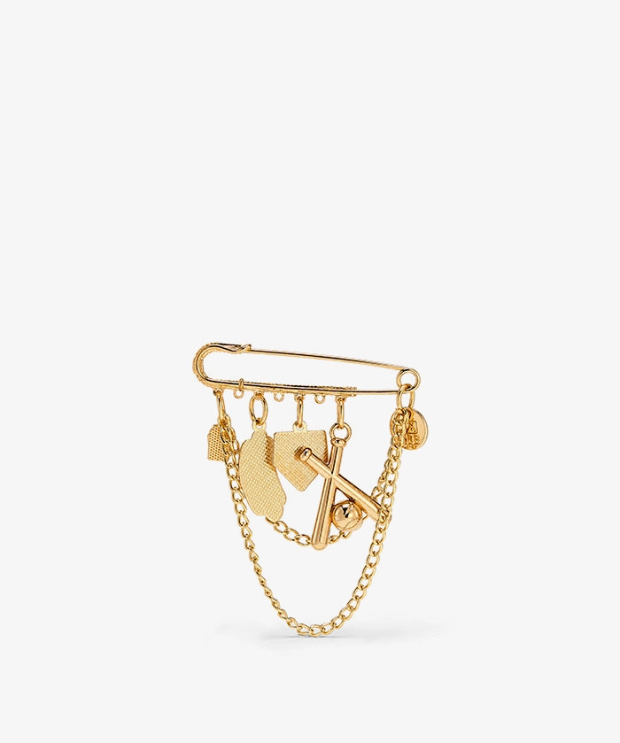 Baseball Game Day Safety Pin Bag Charm