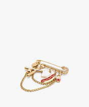 Baseball Game Day Safety Pin Bag Charm