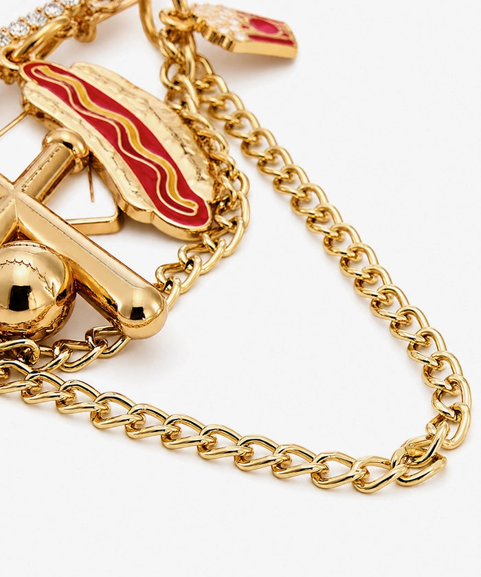 Baseball Game Day Safety Pin Bag Charm