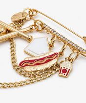 Baseball Game Day Safety Pin Bag Charm