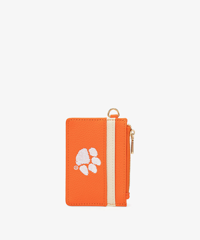 Clemson Tigers Card Holder with Football Charm
