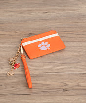 Clemson Tigers Card Holder with Football Charm