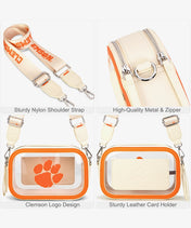 Clemson University Tigers Clear Camera Bag