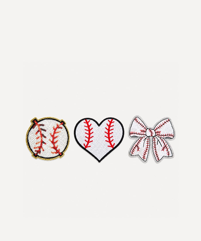 Embroidered Baseball Iron-On Patches Set