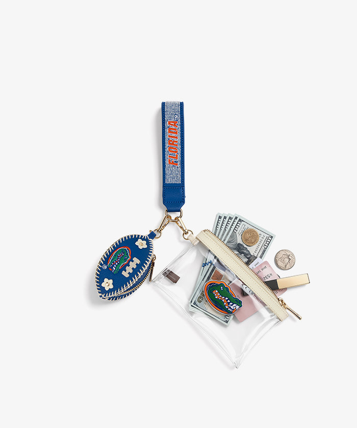 Florida Gators Football Clear Wristlet Set
