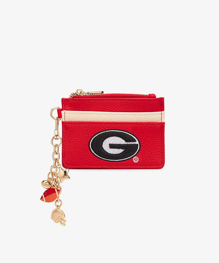 Georgia Bulldogs Card Holder with Football Charm