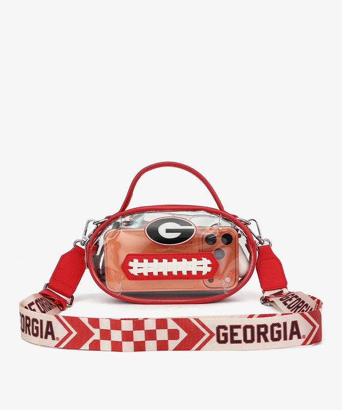 Georgia Bulldogs Football Clear Crossbody Bag