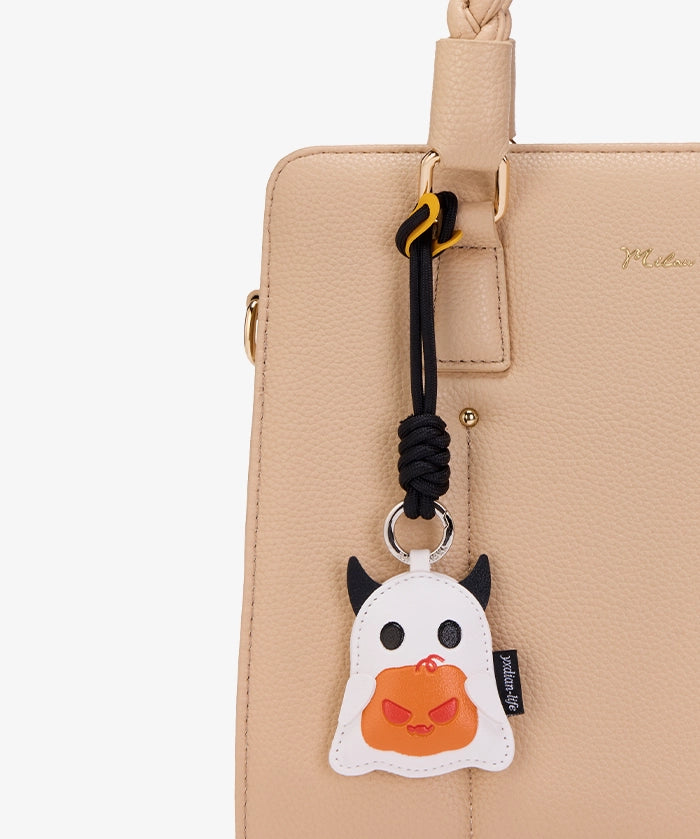 Halloween Pumpkin Ghost Keychain