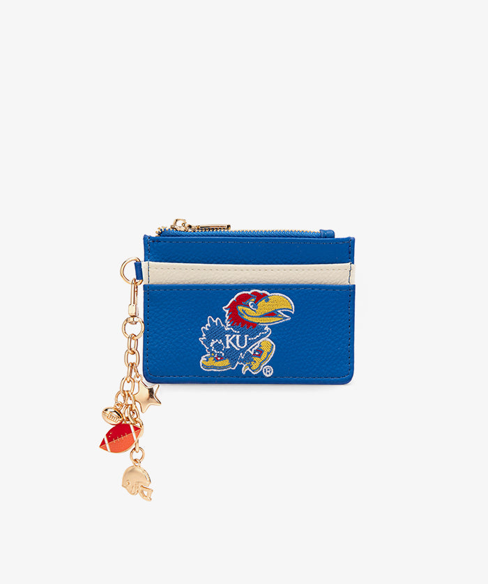 Kansas Jayhawks Card Holder with Football Charm