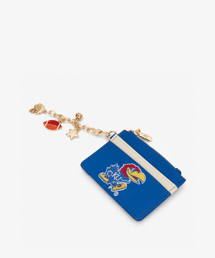 Kansas Jayhawks Card Holder with Football Charm