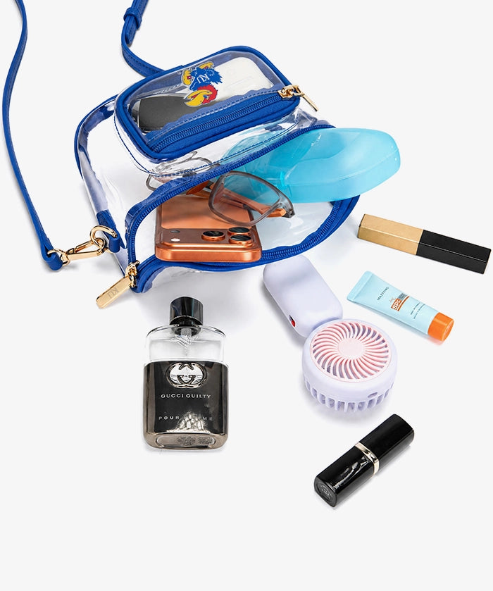 Kansas Jayhawks Clear Crossbody Bag