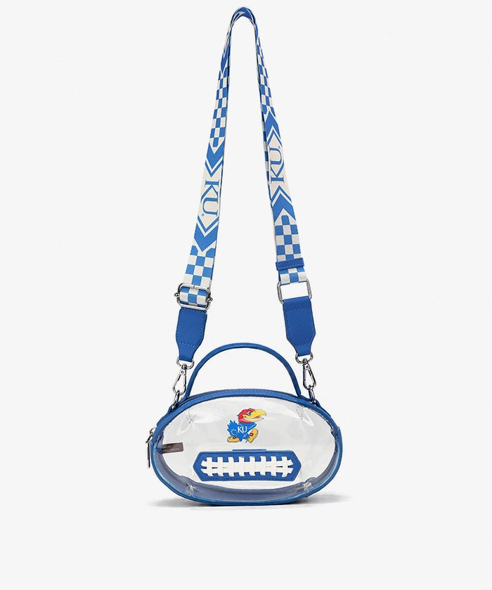 Kansas Jayhawks Football Clear Crossbody Bag