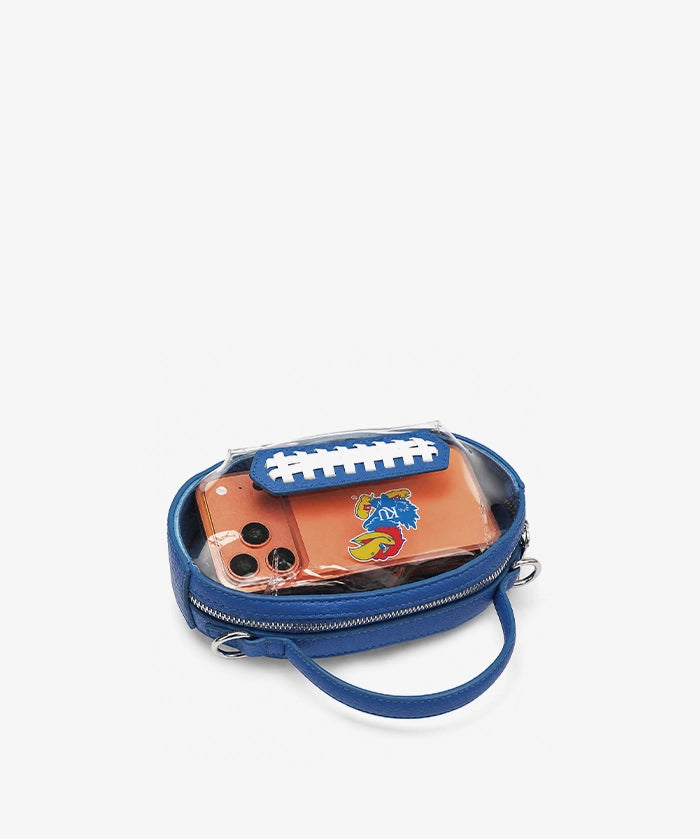 Kansas Jayhawks Football Clear Crossbody Bag