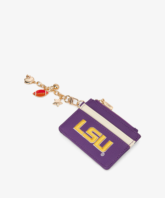 LSU Tigers Card Holder with Football Charm