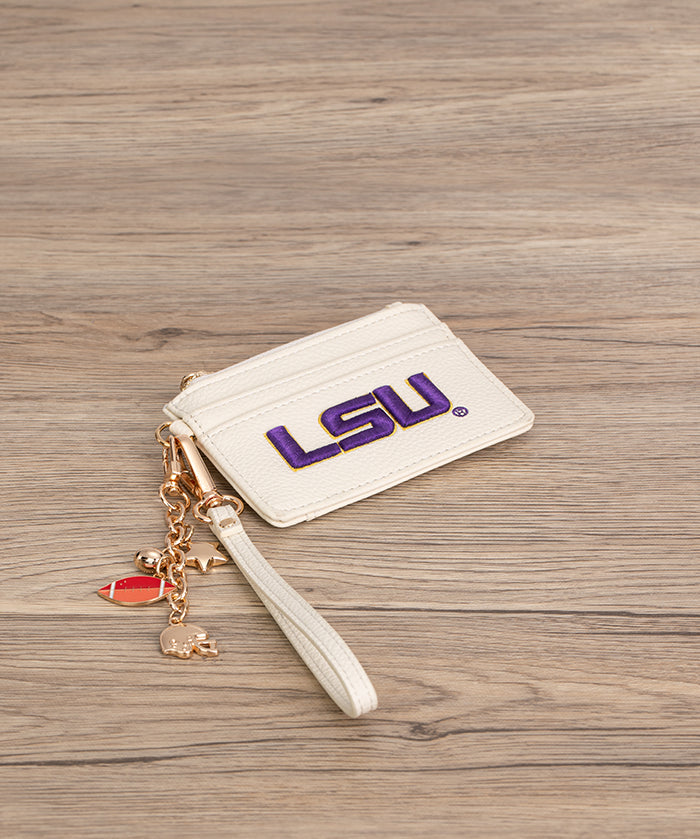 LSU Tigers Card Holder with Football Charm