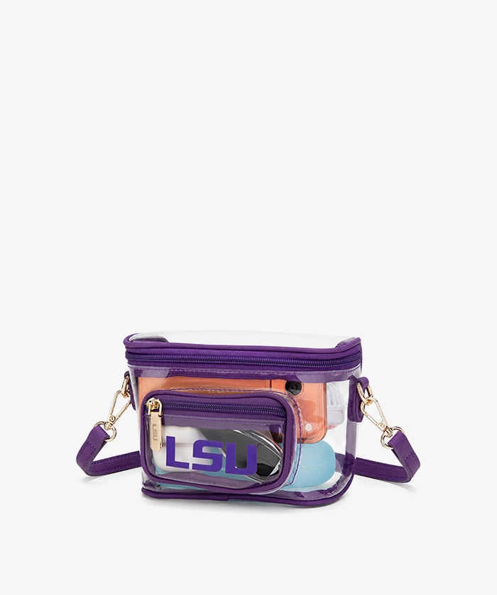 LSU Tigers Clear Crossbody Bag