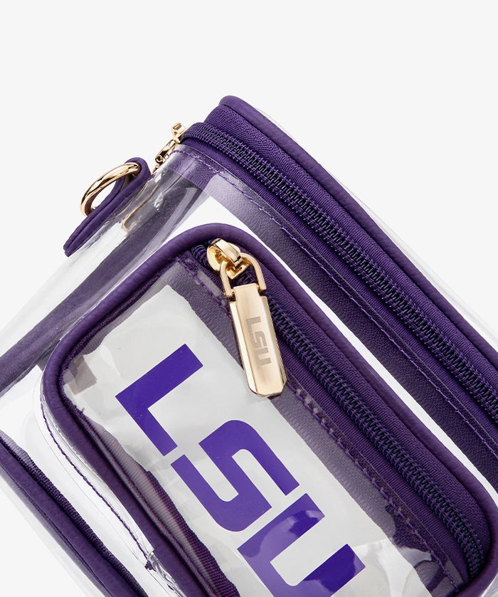 LSU Tigers Clear Crossbody Bag