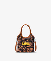 LSU Tigers Tiger Stripe Top Handle Crossbody Bag