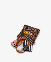LSU Tigers Tiger Stripe Top Handle Crossbody Bag