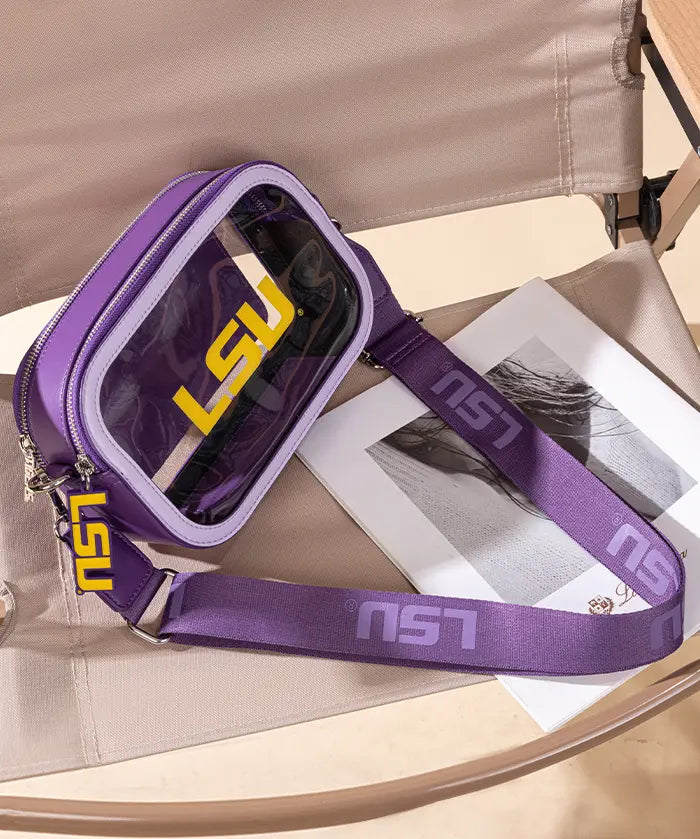 Louisiana State University Fighting Tigers Clear Camera Bag