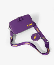 Louisiana State University Fighting Tigers Crossbody Bag with Coin Pouch