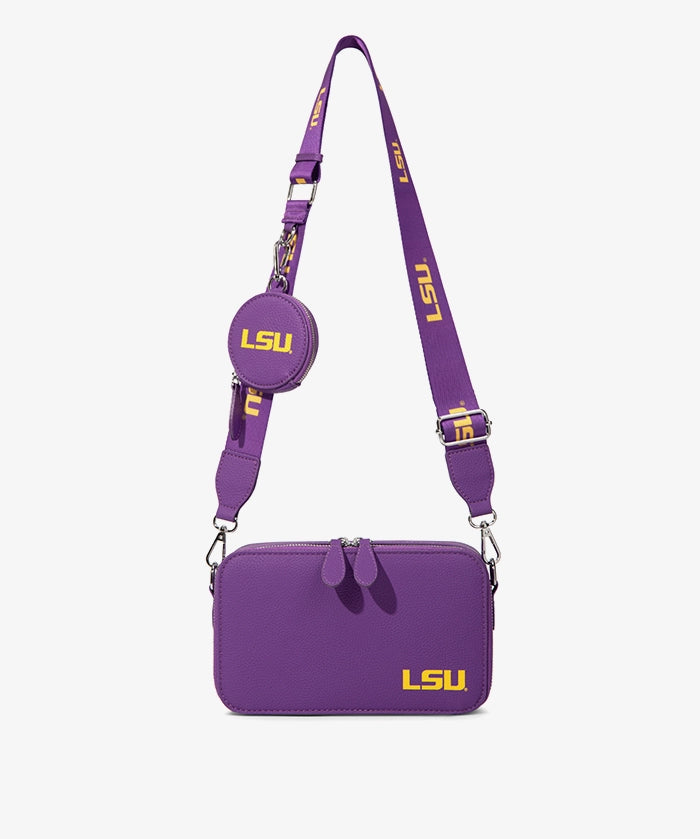 Louisiana State University Fighting Tigers Crossbody Bag with Coin Pouch