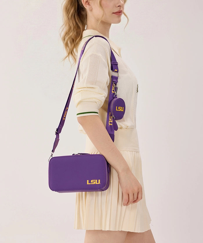 Louisiana State University Fighting Tigers Crossbody Bag with Coin Pouch