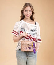 Louisiana State University Fighting Tigers Box Bag with Top Handle