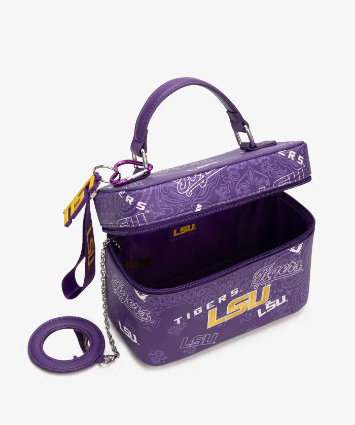 Louisiana State University Fighting Tigers Box Bag with Top Handle