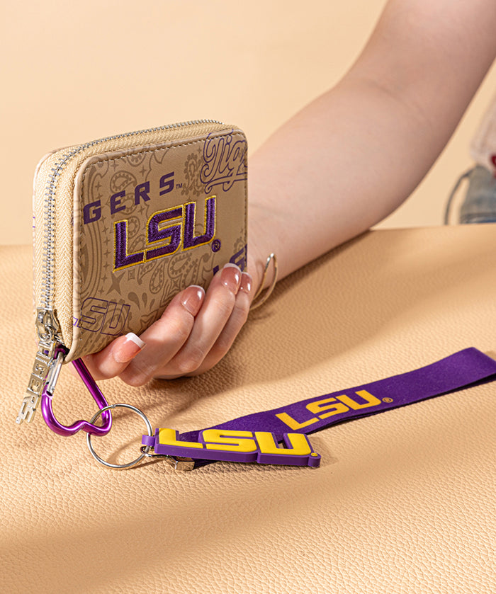 Louisiana State University Fighting Tigers Mini Wristlet Wallet