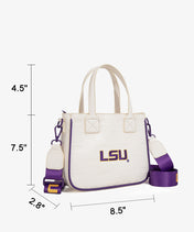 Louisiana State University Fighting Tigers Tote Bag with Coin Pouch
