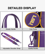 Louisiana State University Fighting Tigers Tote Bag with Coin Pouch