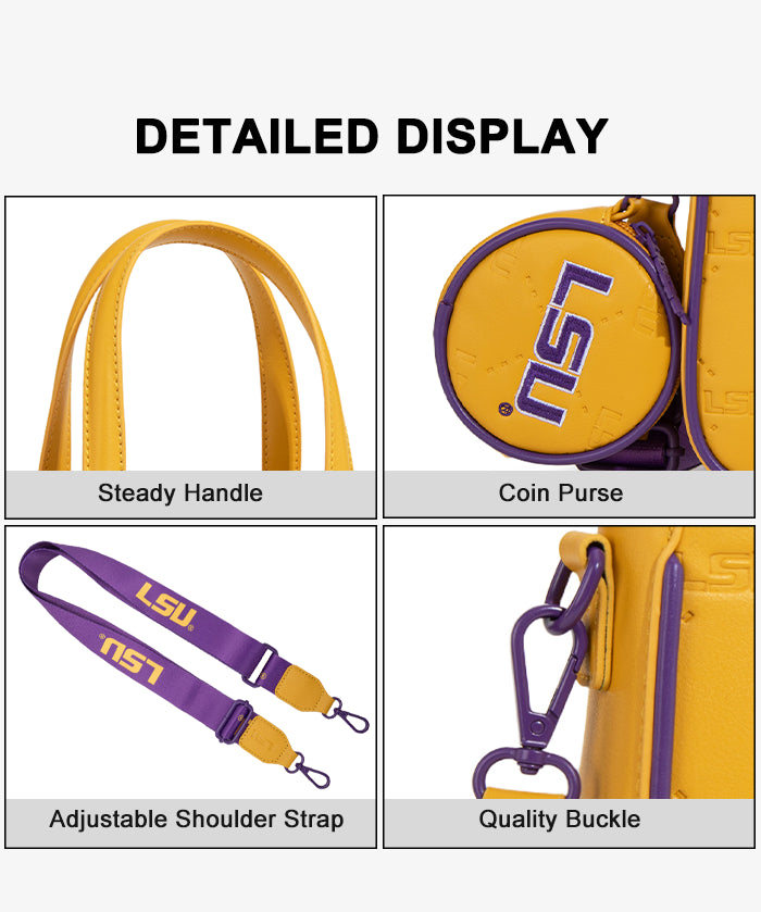 Louisiana State University Fighting Tigers Tote Bag with Coin Pouch