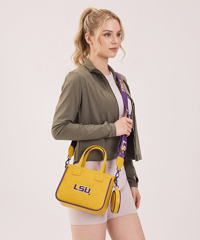 Louisiana State University Fighting Tigers Tote Bag with Coin Pouch