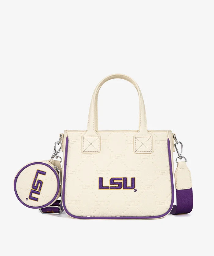 Louisiana State University Fighting Tigers Tote Bag with Coin Pouch