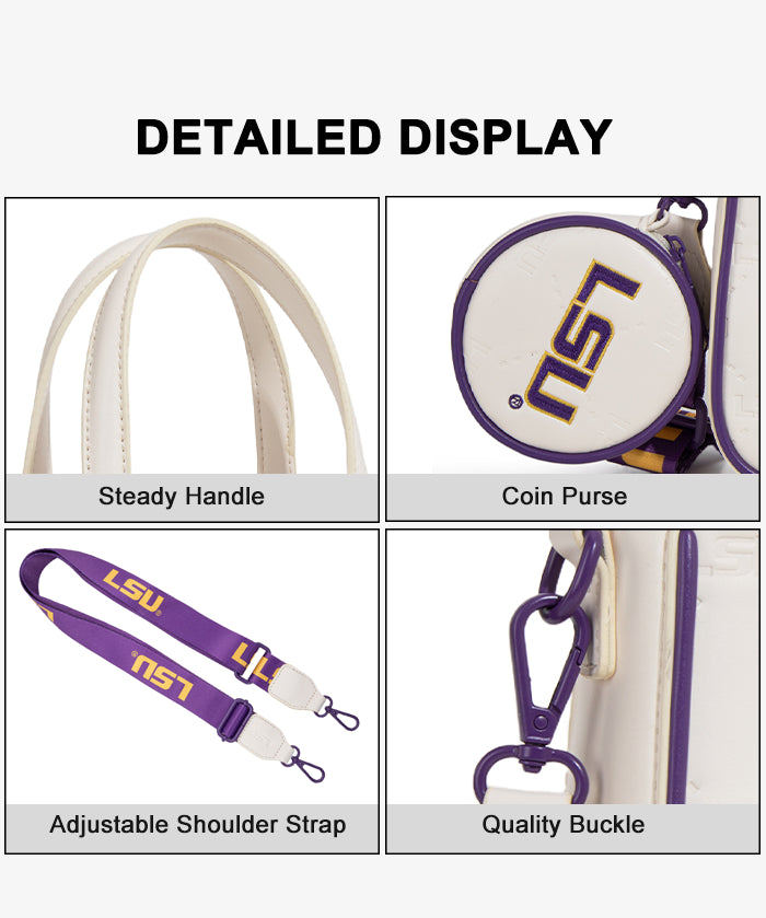 Louisiana State University Fighting Tigers Tote Bag with Coin Pouch