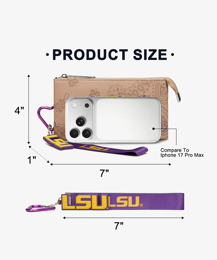 Louisiana State University Fighting Tigers Wristlet Wallet
