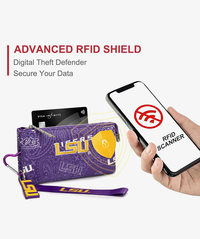 Louisiana State University Fighting Tigers Wristlet Wallet