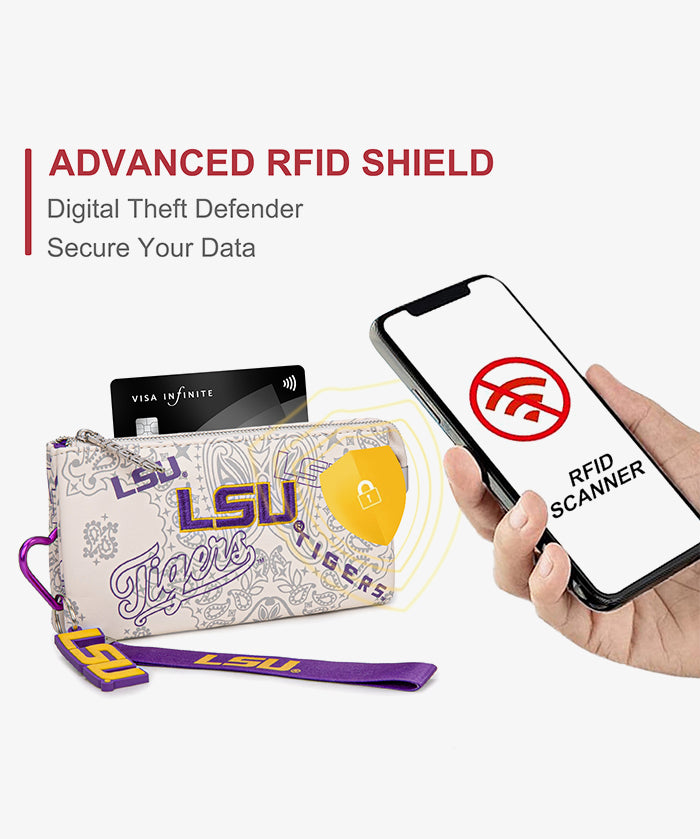 Louisiana State University Fighting Tigers Wristlet Wallet